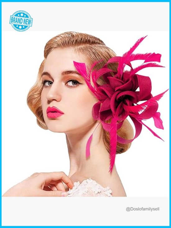 Vintage Fascinator Hat Headpiece Wedding Derby Cocktail Tea Party Hairband main image 5